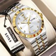 POEDAGAR 872 Quartz Waterproof Luminous Stainless Steel Watches for Men image