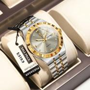 POEDAGAR 872 Quartz Waterproof Luminous Stainless Steel Watches for Men image