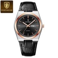 POEDAGAR 930L Men's Leather Quartz Watch - Water Resistant Business Luxury Fashion Wristwatch image