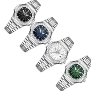 POEDAGAR Luxury Square Men's Wristwatch image
