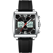 POEDAGAR Men’s Dual Display Watch – Digital image