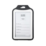 PP Double-Sided Vertical ID Card Holder – Durable Black Badge Holder icon