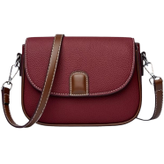 PU Leather Crossbody Hand Bag For Women - Maroon icon