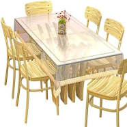PVC 6 Seater Transparent Dining Table Cover image