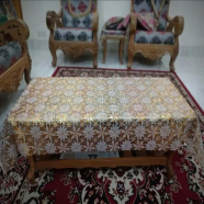 PVC Golden Color Tablecloth Tea Cup Mat Table Cover image