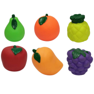 PVC fruit-shaped squeeze toys for babies. icon