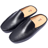 Pa-Your Shoe Black Plain Half Loafer image