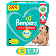 Pampers All round Pants System baby diapers XL Size (4-8 kg) 32Pcs image