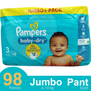 Pampers Baby Dry Pants 6-10 kg 98 Pcs image