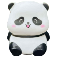 Panda LED Night Light Living Room Cute Panda Plastic Lamp Bedside Decor Creative Kids Night Light Birthday Gift Cake Decor image