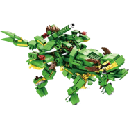 Panlos 12 in 1 Tyrannosaurus Dinosaur Toy Model Educational Carton Kids 577 Piece Building Blocks Brick Set image