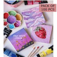 PaperTree White Square Size Art Card (4.5 inch) - 100 Pcs