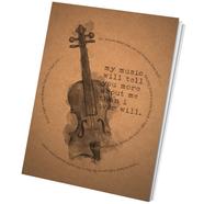 Paper Tree Vintage Notebook Sketchbook Drawing Sketchpad- MY MUSIC WILL TELL image