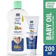 Parachute Just for Baby - Baby Oil 200ml (Baby Face Cream 50g FREE) image