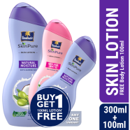 Parachute SkinPure Skin Lotion Natural Moisture 300ml (100ml Natural White Lotion Free) image