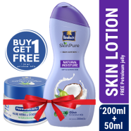 Parachute SkinPure Skin Lotion Natural Moisture 200ml (50ml Petroleum Jelly Free) image