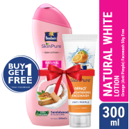 Parachute SkinPure Skin Lotion Natural White 300ml (FREE Orange Facewash - ANTI PIMPLE - 50gm) image