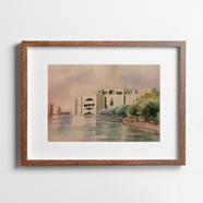 Parliament Bhaban Watercolor - (20x14)inches image