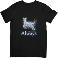 Pathok Point Harry Potter Always Severus Snape Patronus Graphic Black T-Shirt image