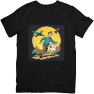 Pathok Point Tintin Adventures Of Tintin Inspired Unisex Cotton Half Sleeve T-Shirt image