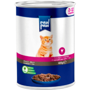 Paw Paw Kitten Can Food Chicken 400gm | Cat Wet food image