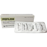 Peflox 400 mg Tablet 10's strip image