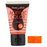 Pentel Acrylic Color 28ML - Fluorescent Orange image
