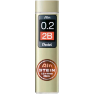 Pentel Ain Stein Mechanical Pencil Lead 0.2mm 2B 20 Leads - C272W-2B