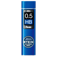 Pentel Ain Stein Pencil Lead, 0.5mm HB, 40 Leads - C275-HBO