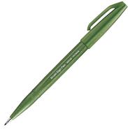 Pentel Brush Sign Pen - Olive Green image