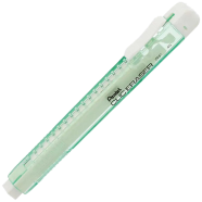 Pentel Clic Eraser ZE81-Transparent Green Barrel White(NON PVC) - ZE81K-WE