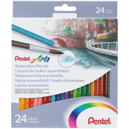 Pentel Colouring Pencils - Water Soluble - 24 Colours - CB9-24U