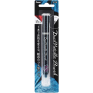 Pentel Dual Metallic Brush-Black Plus Metallic Red - XGFH-DAX