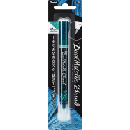 Pentel Dual Metallic Brush-Green Plus Metallic Blue - XGFH-DDX