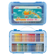 Pentel Large Stick Oil Pastel 36 Colors Set - Sky Blue Plastic CASE image