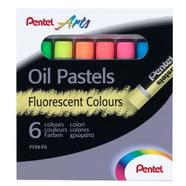Pentel Oil Pastel FLUORESCENT 6 Color Set image
