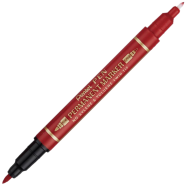 Pentel Permanent Marker Twin Tip - Red - N75W-BE