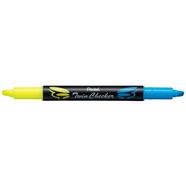 Pentel Twin Color Tip Highlighter-Yellow/Sky Blue image