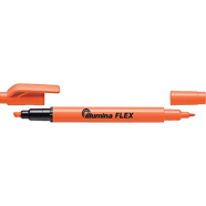 Pentel Twin Tip Illumina Flex Highlighter Flexible Chiset and Fine Tip - Orange - SLW11-FE