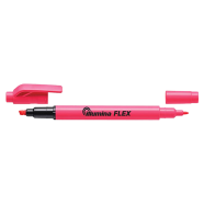 Pentel Twin Tip Illumina Flex Highlighter Flexible Chiset and Fine Tip - Pink - SLW11-PE