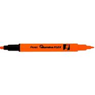 Pentel Twin Tip Illumina Flex Highlighter Flexible Chiset and Fine Tip - Orange image