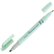 Pentel Twin Tip Illumina Flex Highlighter Flexible Chiset and Fine Tip - Pastel Green - SLW11P-KE