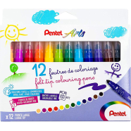 Pentel Washble Color Pen 12 Color Large Tip - SCS3E-12