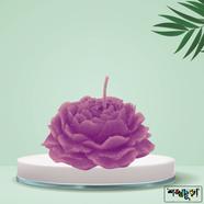 Peony Flower Sandalwood Fragrance Candle - Lavender Colour image