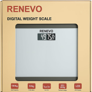 Personal Digital Bathroom Weight Measuring Scale Glass Weighing Machine for Body Weight Measurement (5mm White Round Weight Measuring Machine) (180 kg, White) - weight Scale image