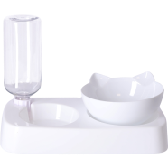 Pet Cat Food Bowl and Automatic Water Dispenser image