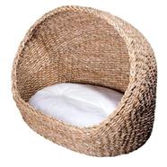 Pet Cat Wicker House Open Round Shaped image