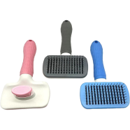 Pet Grooming Slicker Brush Small To Large Dogs And Cats Self Cleaning Thick Rectangle Slicker Long Coat Cat Dog image