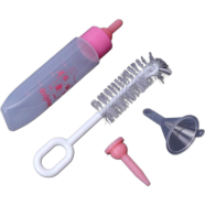 Pet Milk Bottle Silicone Nipple Small Animal Cat Puppy Feeding With Brush 30ml image