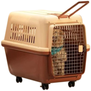 Pet Travel Carrier With Wheels Large Pet Sky Kennel Dog Aviation Crate Trolley Pet Kennel - Suitable For Under Pets For Large Dogs image